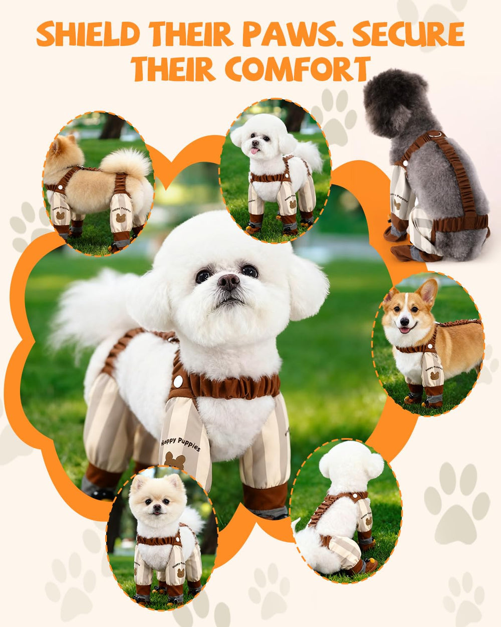 NHWNHW dog suspender boots adjustable suspenders ensure secure fit