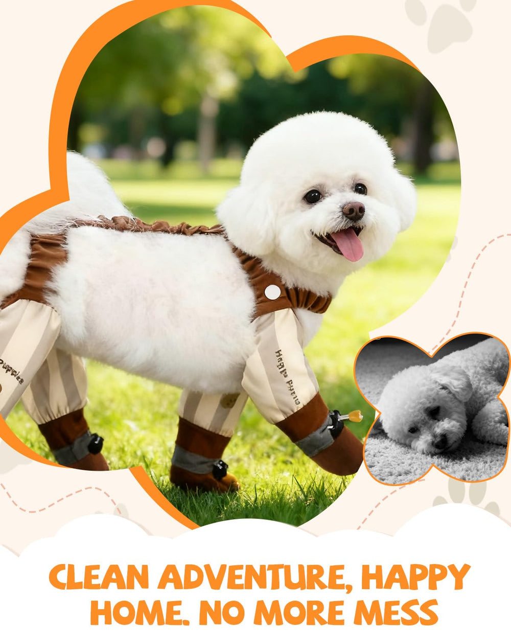 NHWNHW dog suspender boots full-leg coverage shields dirt and debris