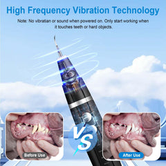 Ni-SHEN dog teeth cleaner with LED light illuminates tartar-prone areas