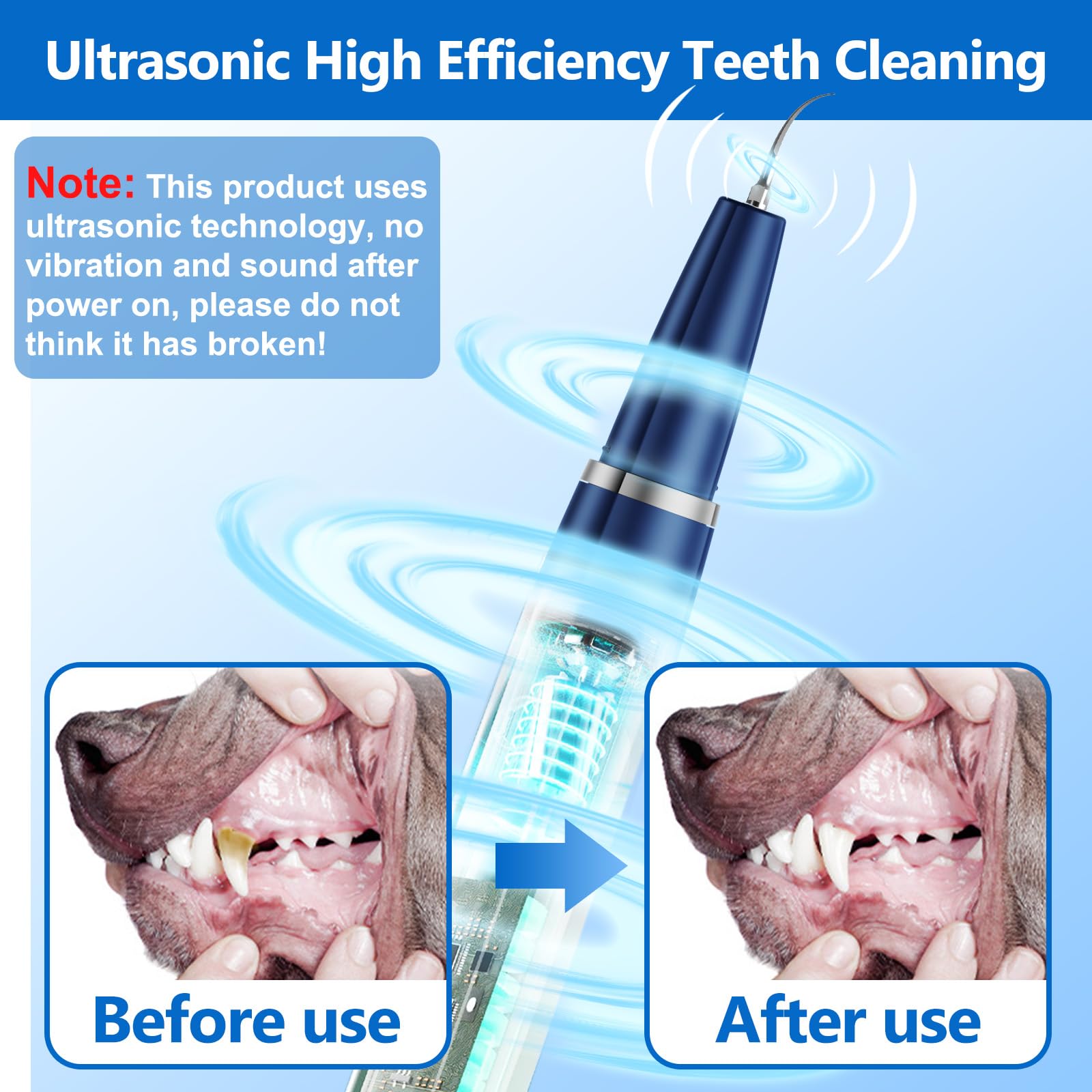 Ni-SHEN dental cleaning kit four-pack in blue offering comprehensive home dental maintenance for pets.