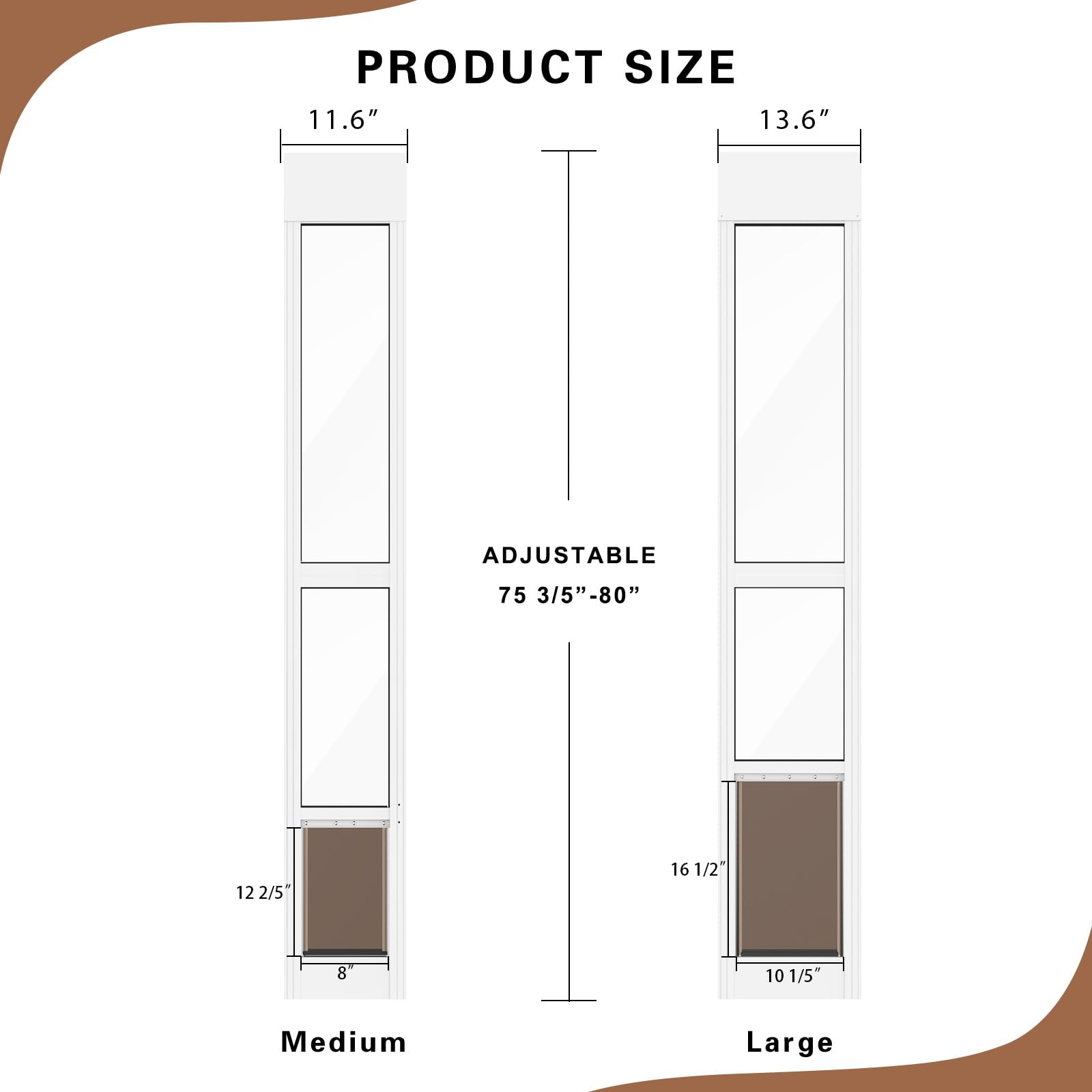 NIAOMAOGOU 8-inch wide opening accommodates medium dogs for comfortable passage.