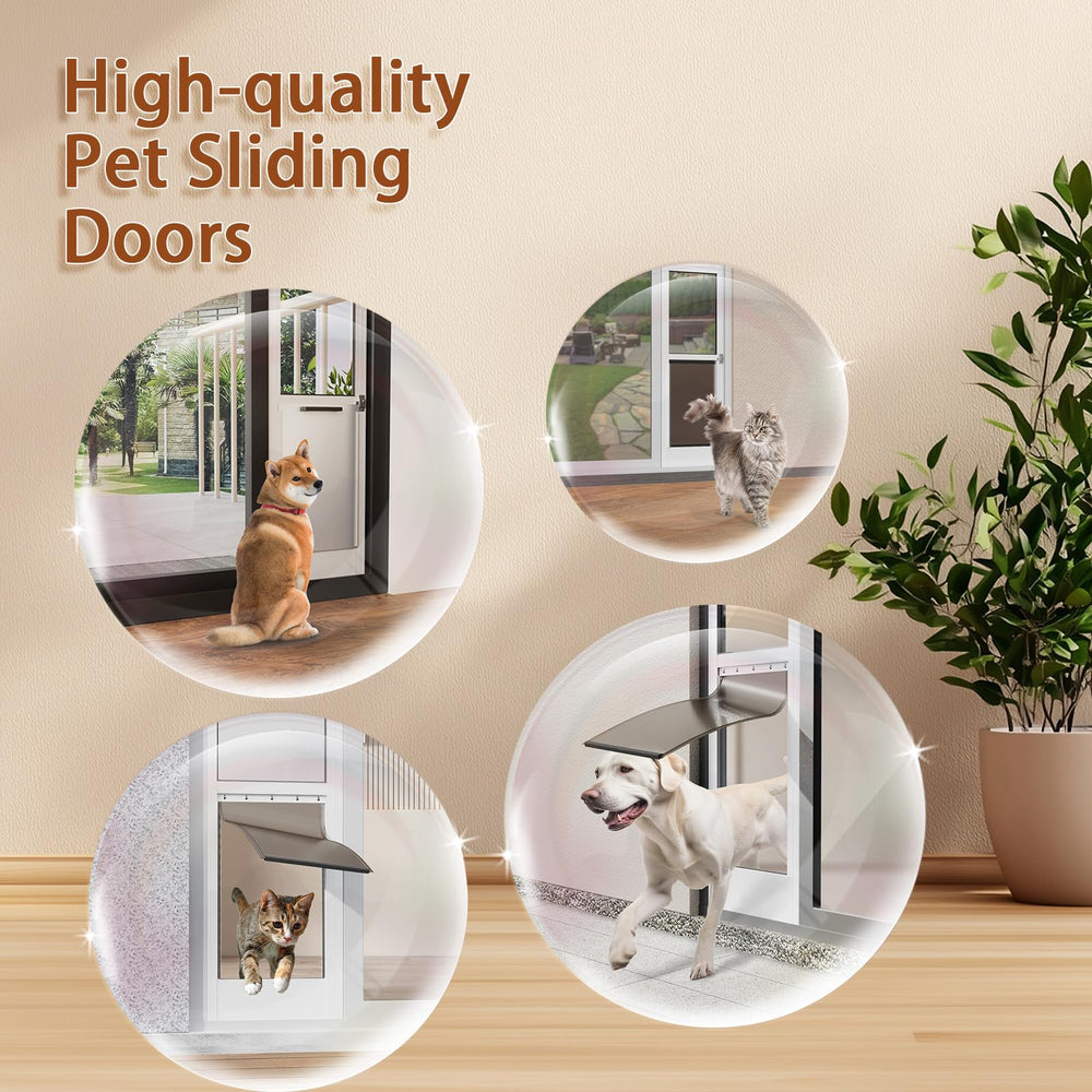 NIAOMAOGOU secure sliding-door integration minimizes gaps while allowing pet access.