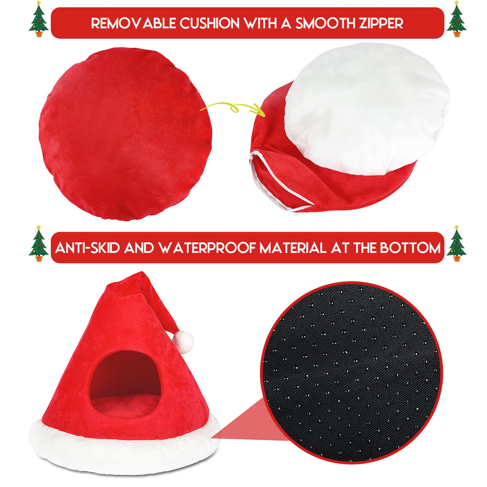 NIBESSER cat bed 16.9-inch diameter and 20.8-inch height fits most cats.