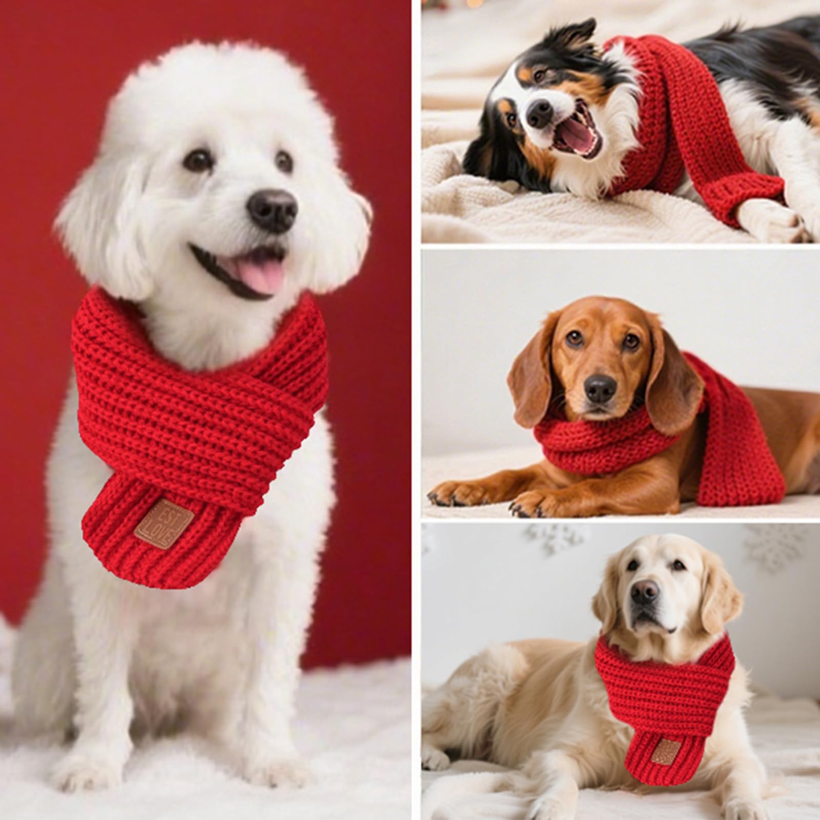 Nibnozy dog christmas bandana gift-ready pack enhances holiday gifting.