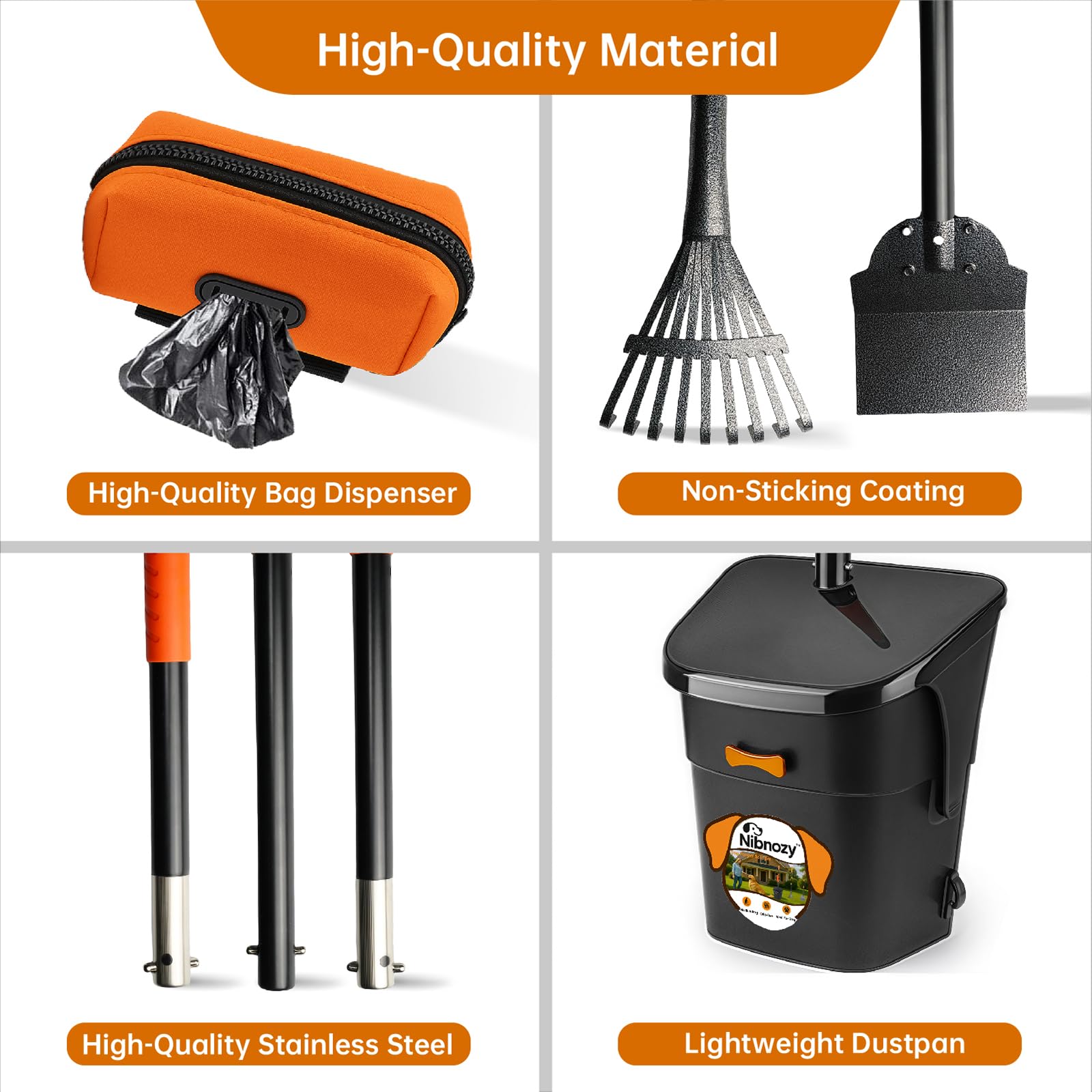 Nibnozy pooper scooper is portable for outdoor cleanup on outings
