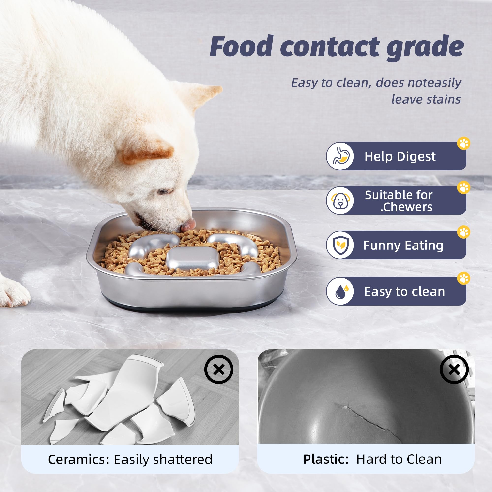 Nicelock 5-cup capacity supports larger dogs' meals.