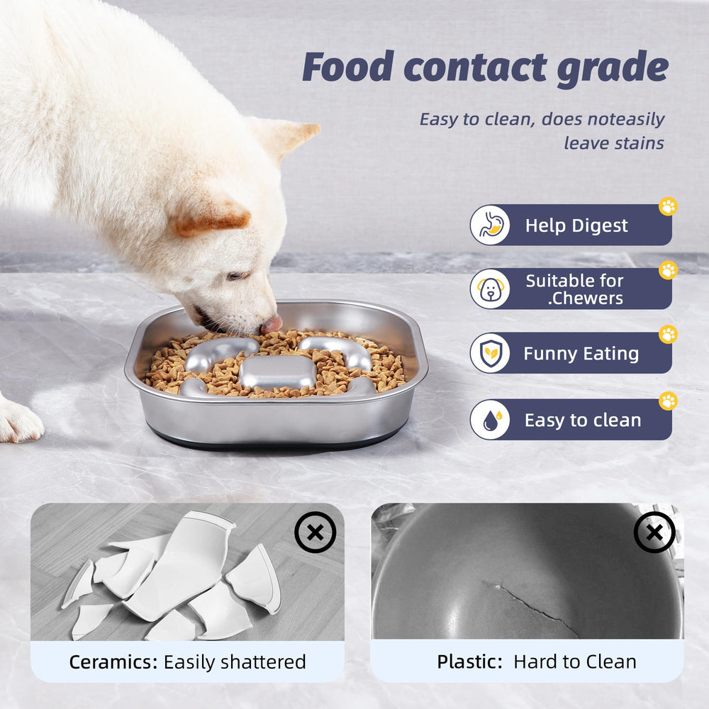 Nicelock 5-cup capacity supports larger dogs' meals.
