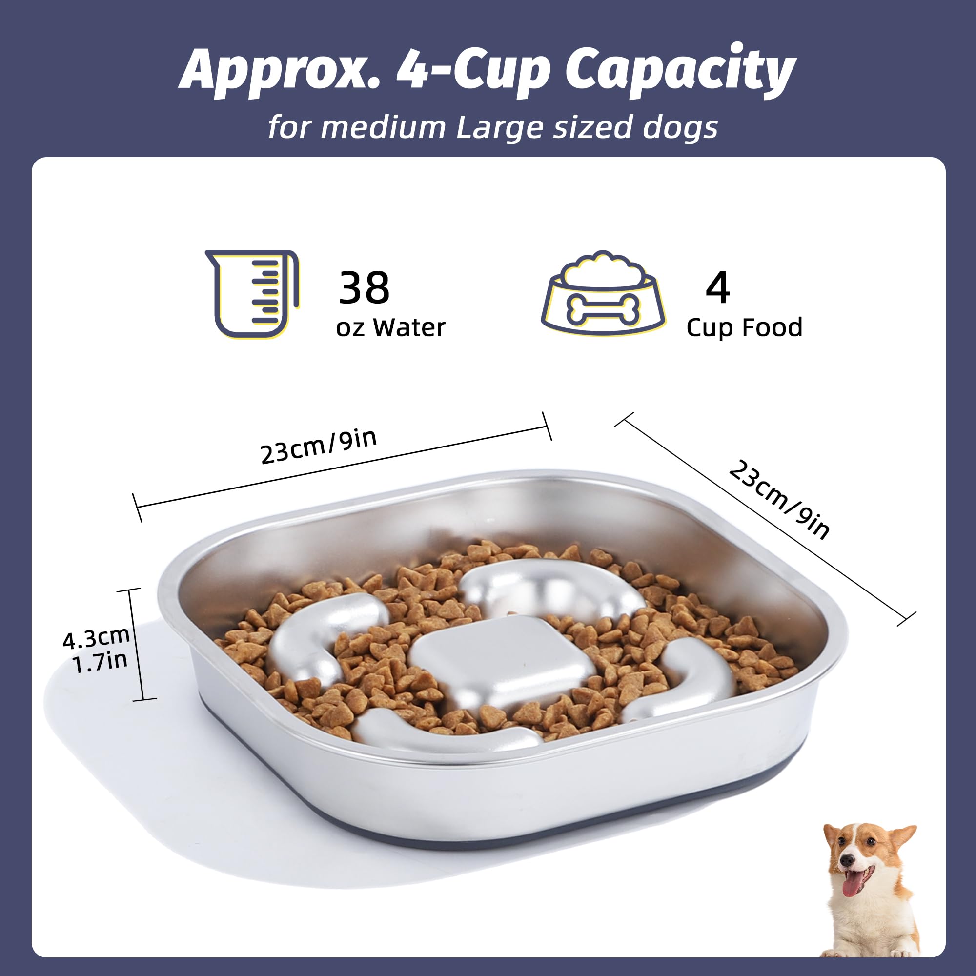 Nicelock anti-skid base keeps the bowl steady during meals.