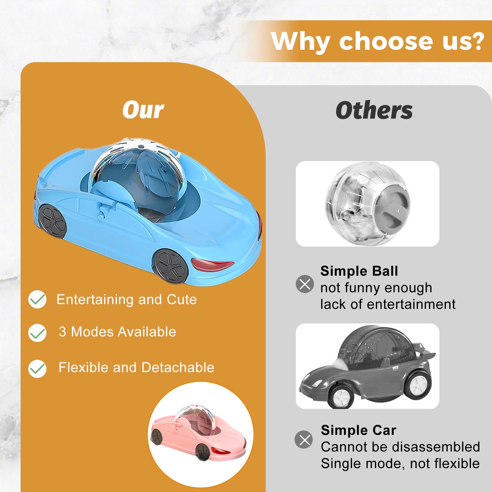 Nicerice hamster sports car blue color suited for dwarf pets
