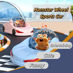 Nicerice hamster sports car side view highlighting blue compact form