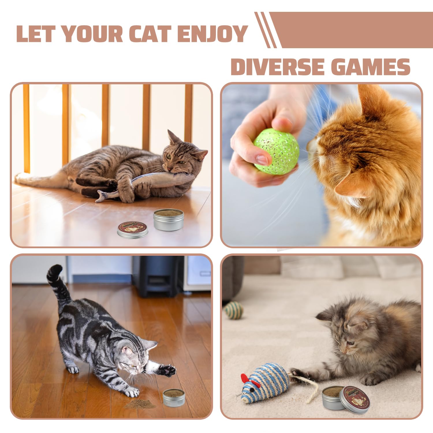 NICERINC PET Silver Vine Powder on a scratching post encourages climbing