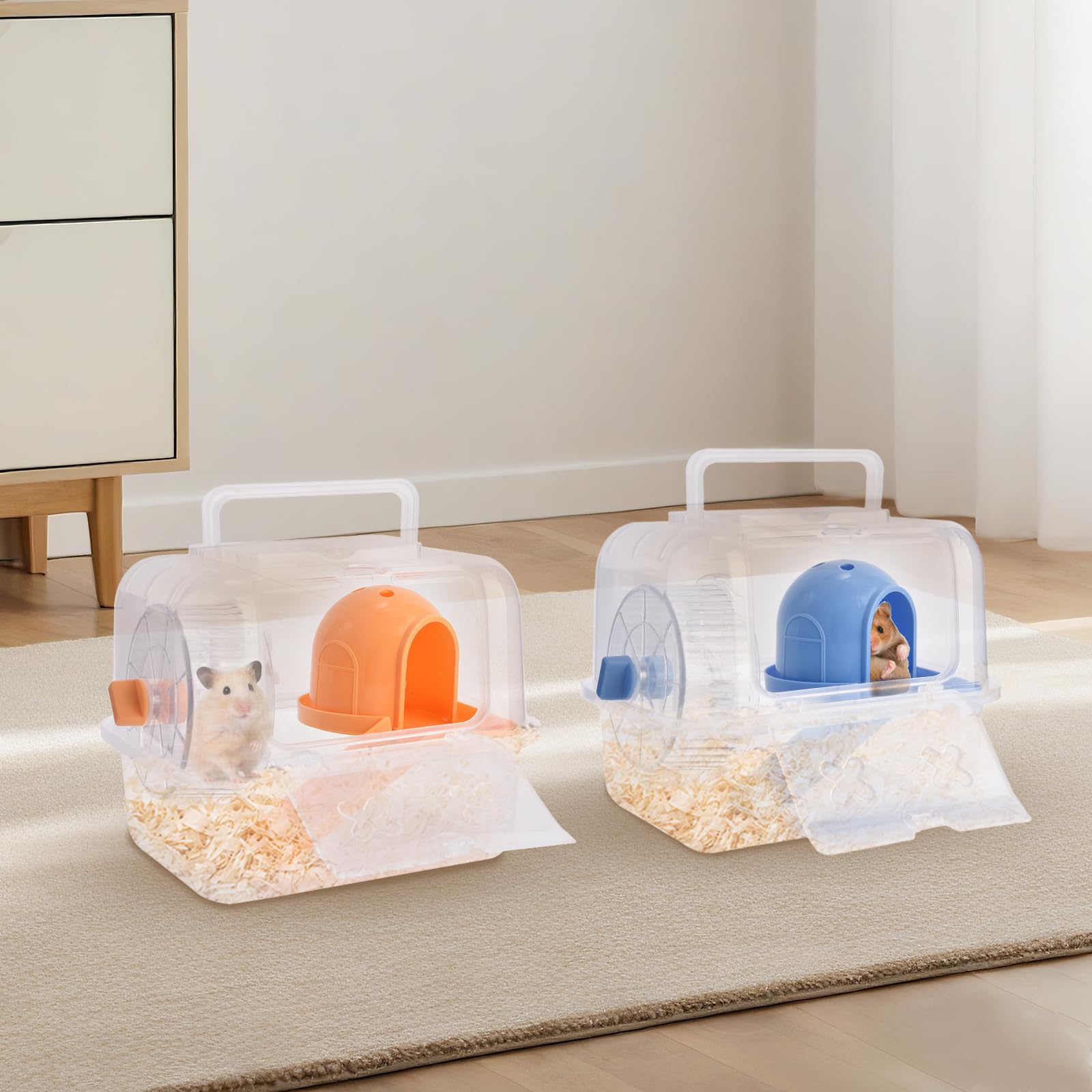 Nicerice easy-assemble dwarf hamster cage supports flexible accessory setup.