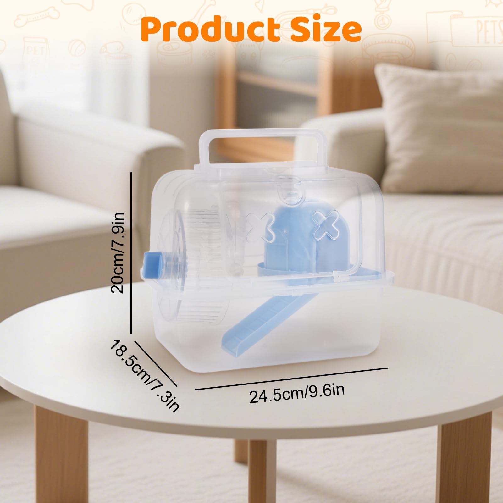 Nicerice blue Style B travel cage ready for outdoor adventures and home use.