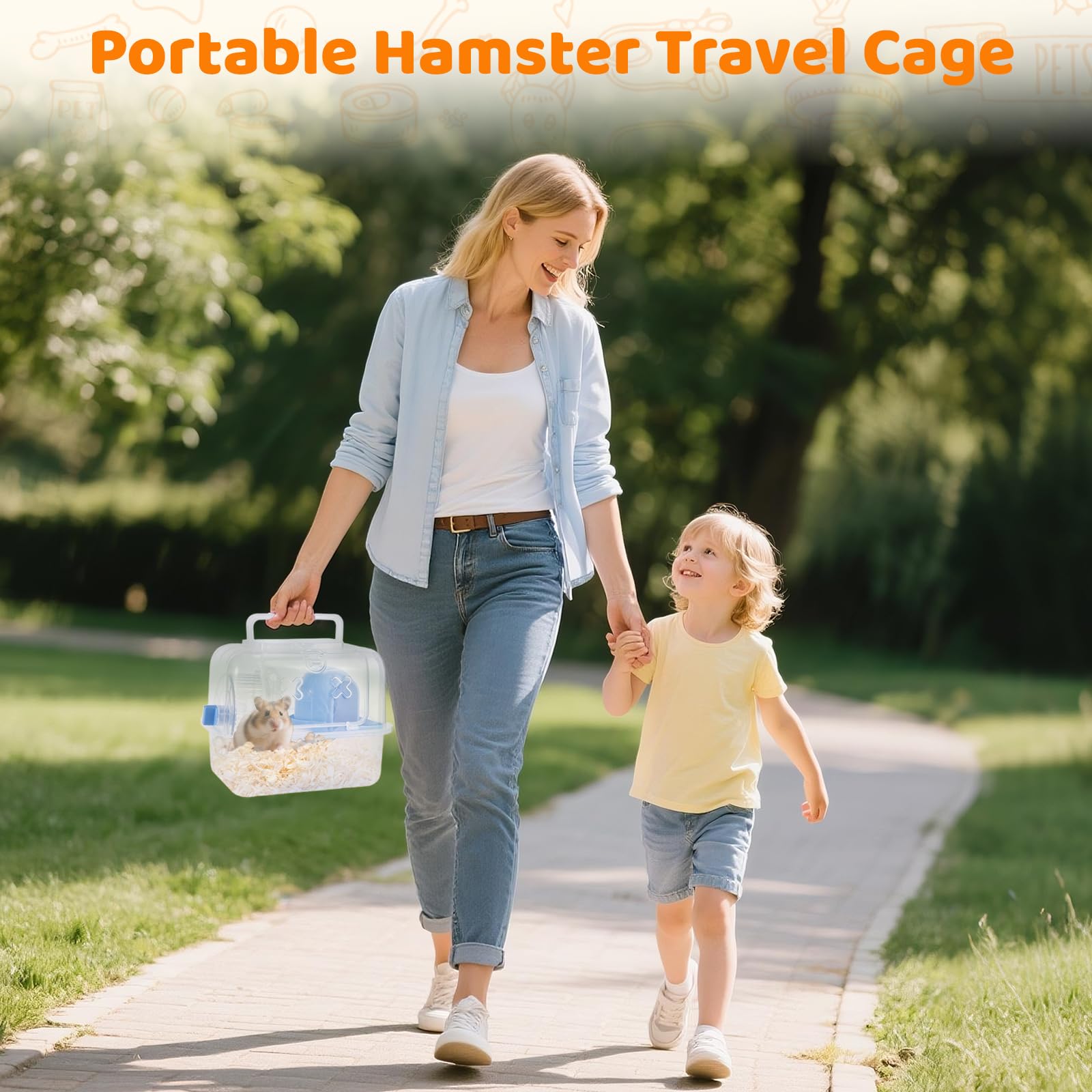 Nicerice premium PP-material hamster carrier emphasizes durability and bite resistance.