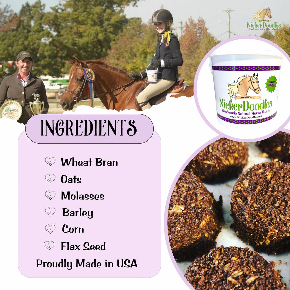 NickerDoodles wholesome-ingredients blend features oats, bran, flaxseed benefits.