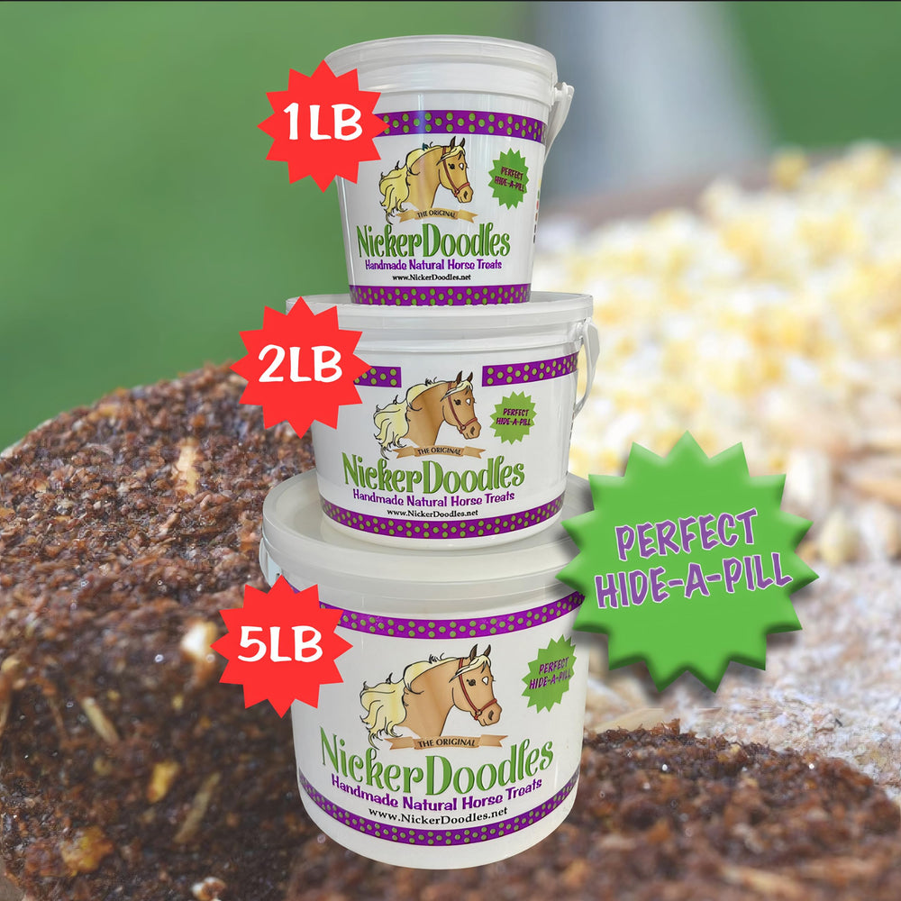 NickerDoodles-pilling-ease during feeding demonstrates easy pill delivery.