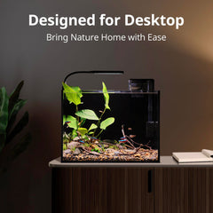 NICREW 2.5-Gallon Nano Nature Aquarium Kit ultra-clear glass close-up—vivid aquascapes