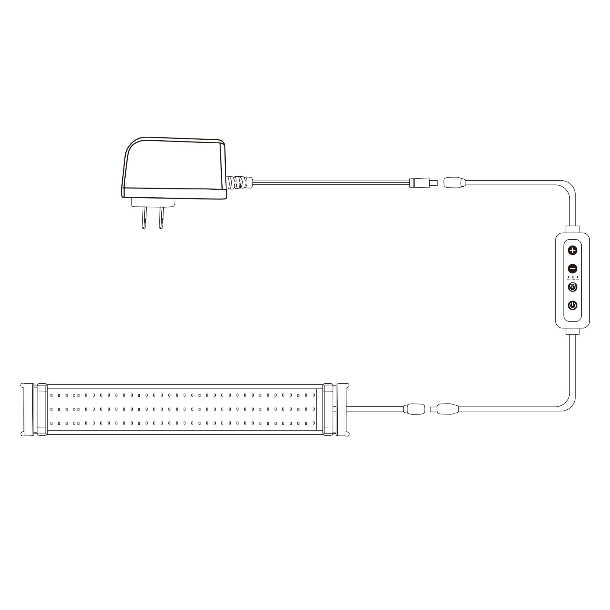 NICREW compatible with 5.5mm x 2.1mm barrel connectors and 5–24V LEDs.