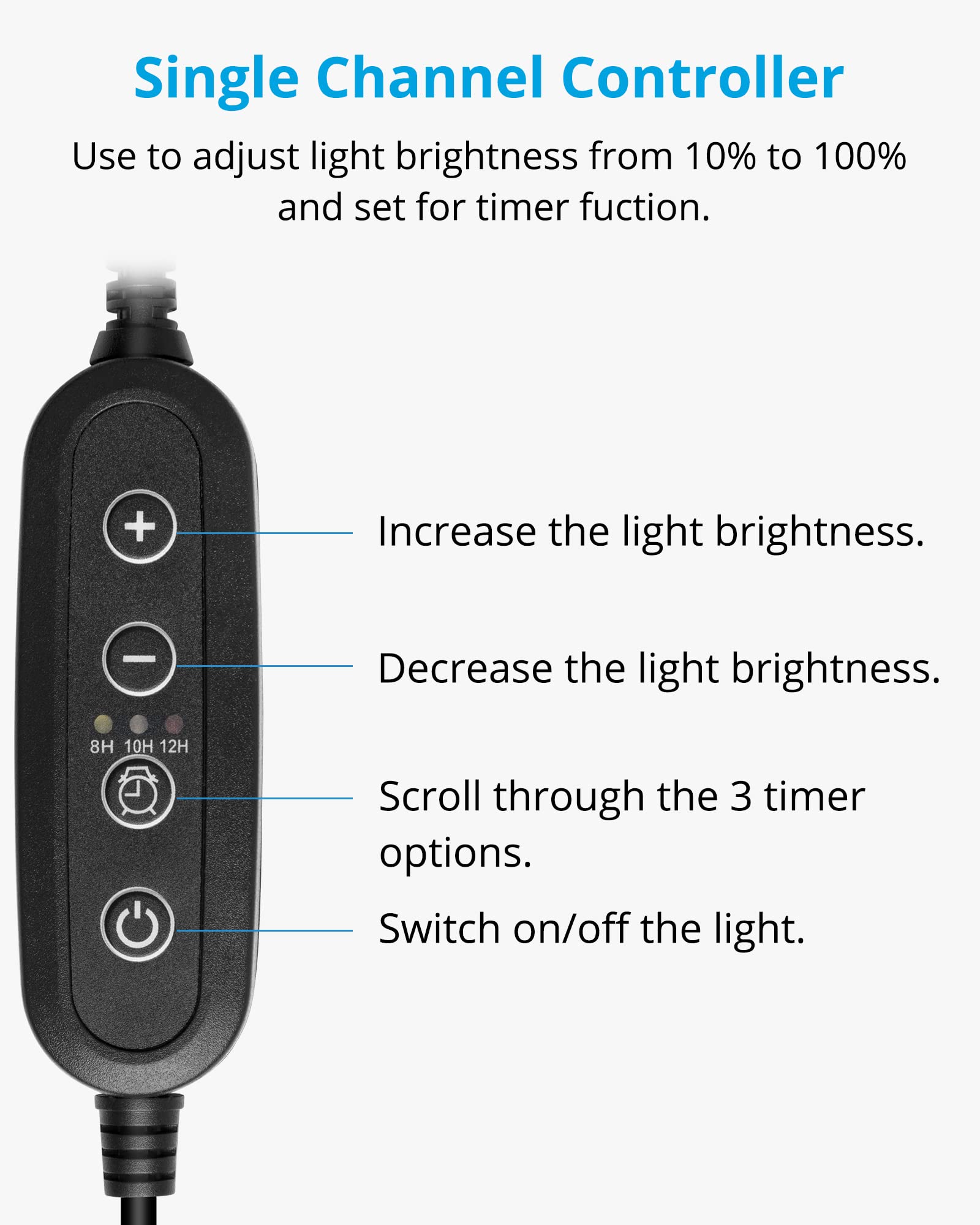 NICREW timer-dimmer easy installation on compatible LED setups.
