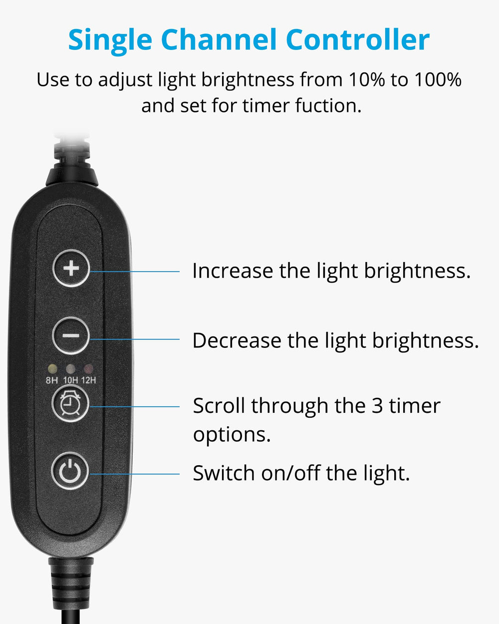NICREW timer-dimmer easy installation on compatible LED setups.