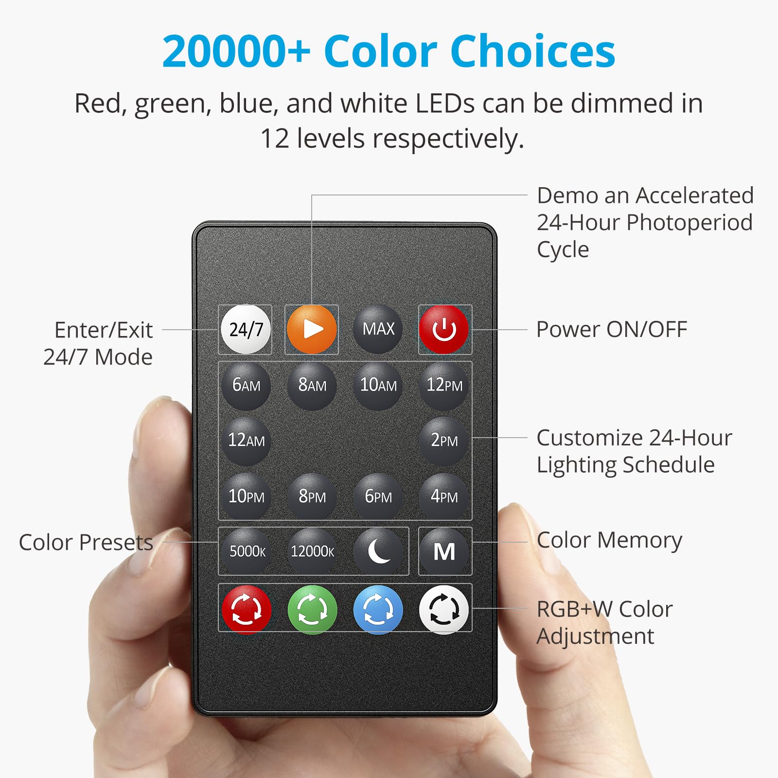 NICREW C10 24/7 light dimming controls enable precise brightness for plant health