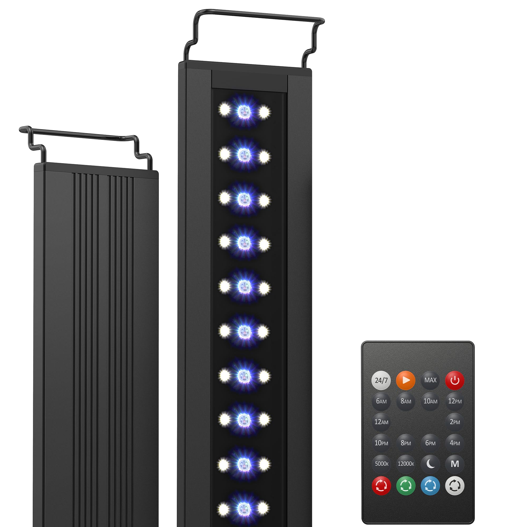 NICREW C10 24/7 LED light front view shows full spectrum glow for plant growth
