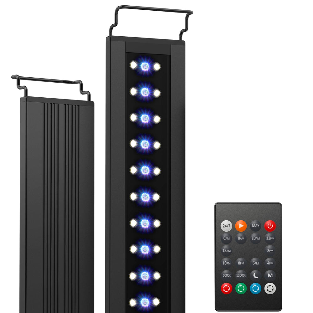 NICREW C10 24/7 LED light front view shows full spectrum glow for plant growth