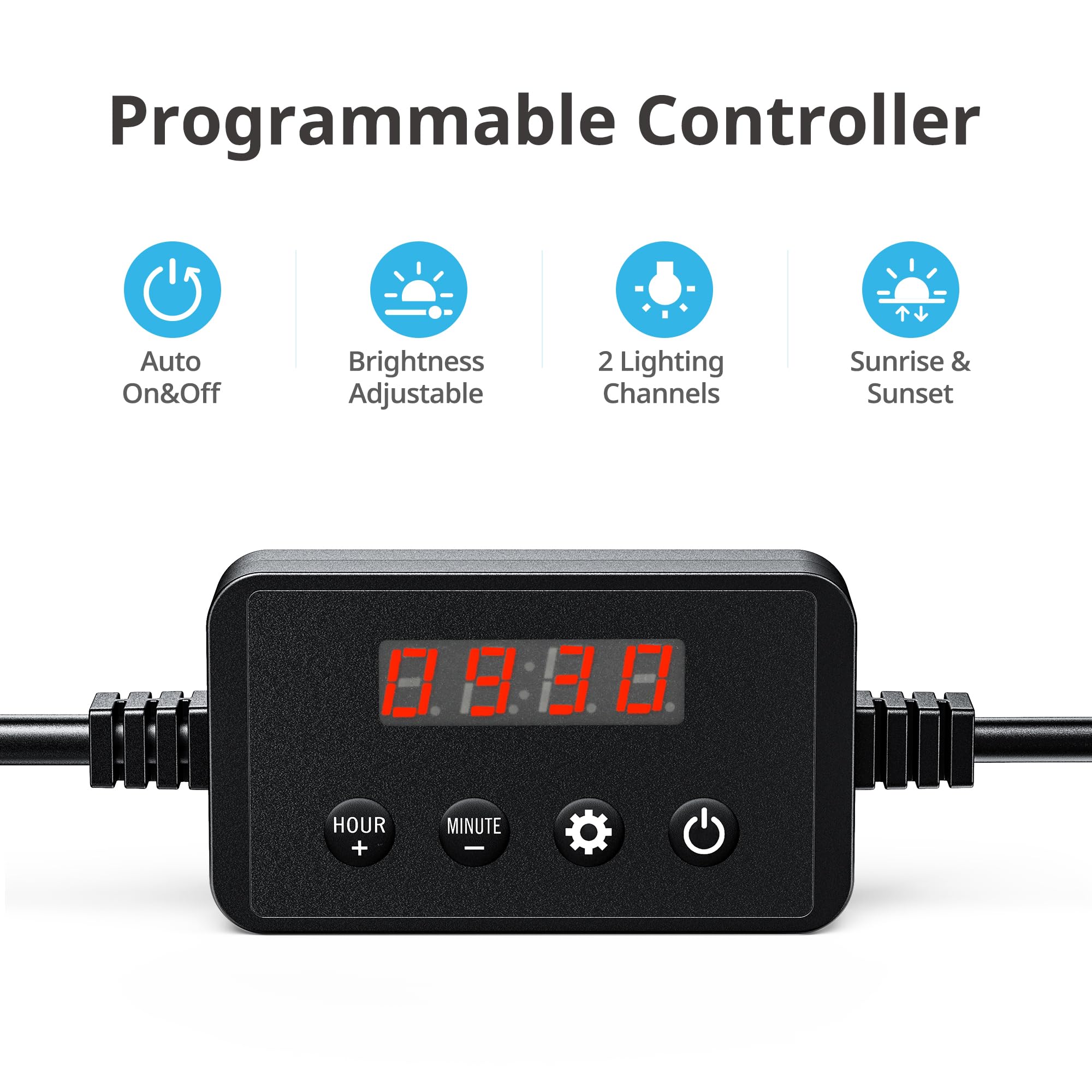 NICREW ClassicLED Plus LED Aquarium Light CRI 91 preserves true colors of aquatic life.
