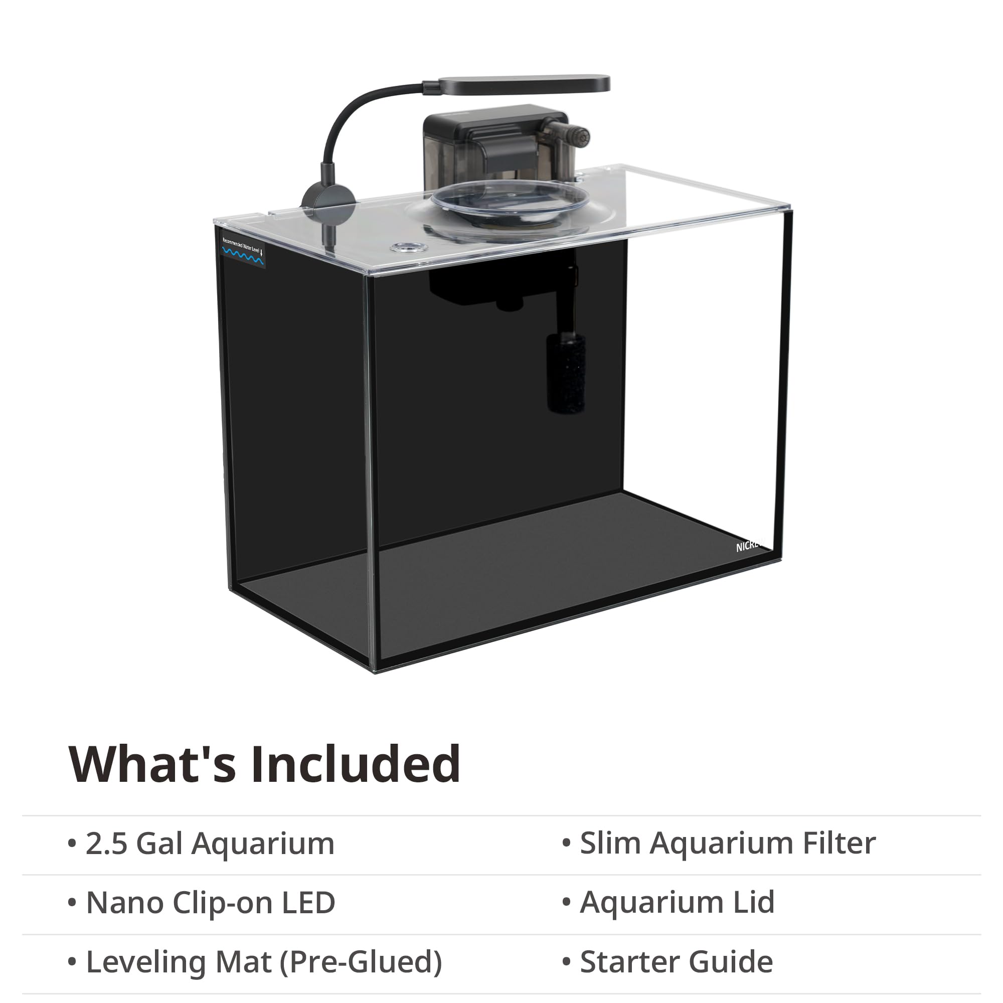 NICREW compact habitat for small fish shrimp or betta on a desktop