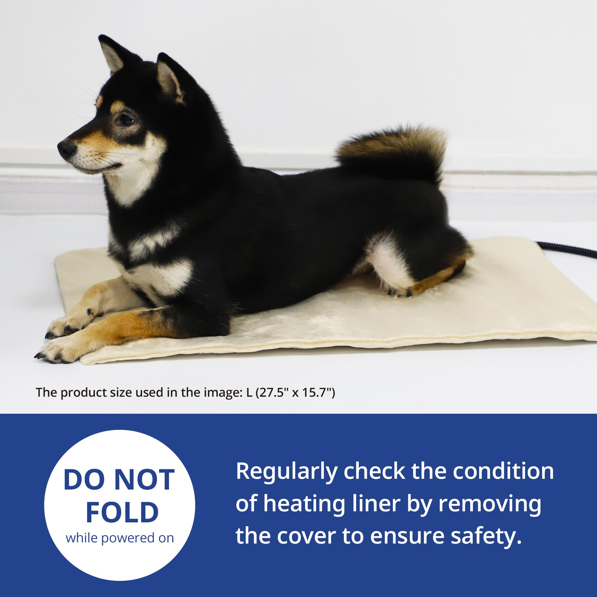 NICREW dog heating pad dual temperature sensor monitors heat to prevent overheating during use
