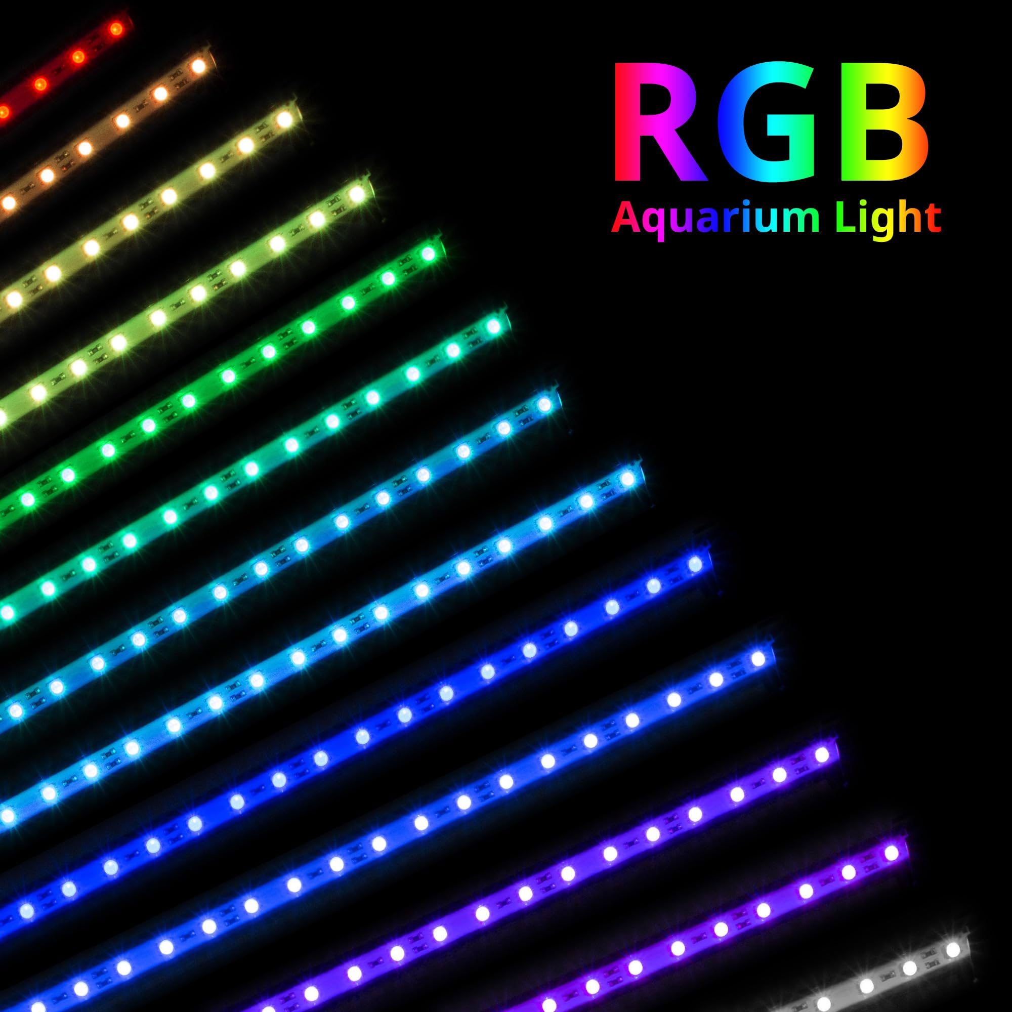 NICREW LED aquarium light with strong suction cups securely mounts glass.