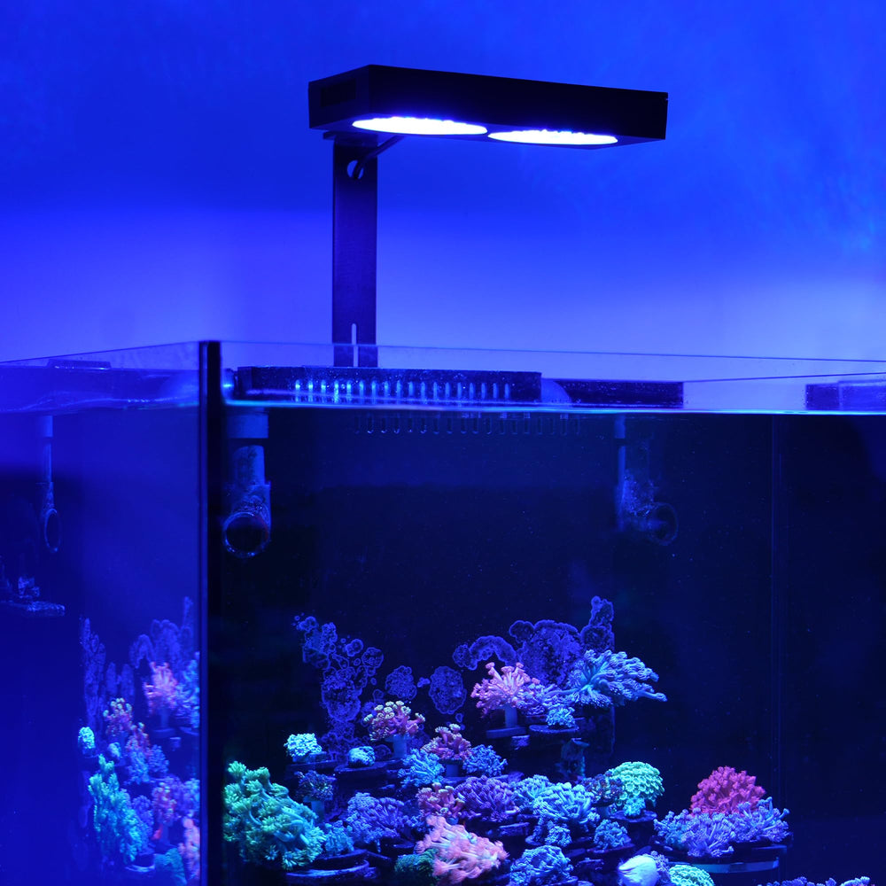 NICREW NavaReef open-top installation option with Hanging Kit for open tanks.