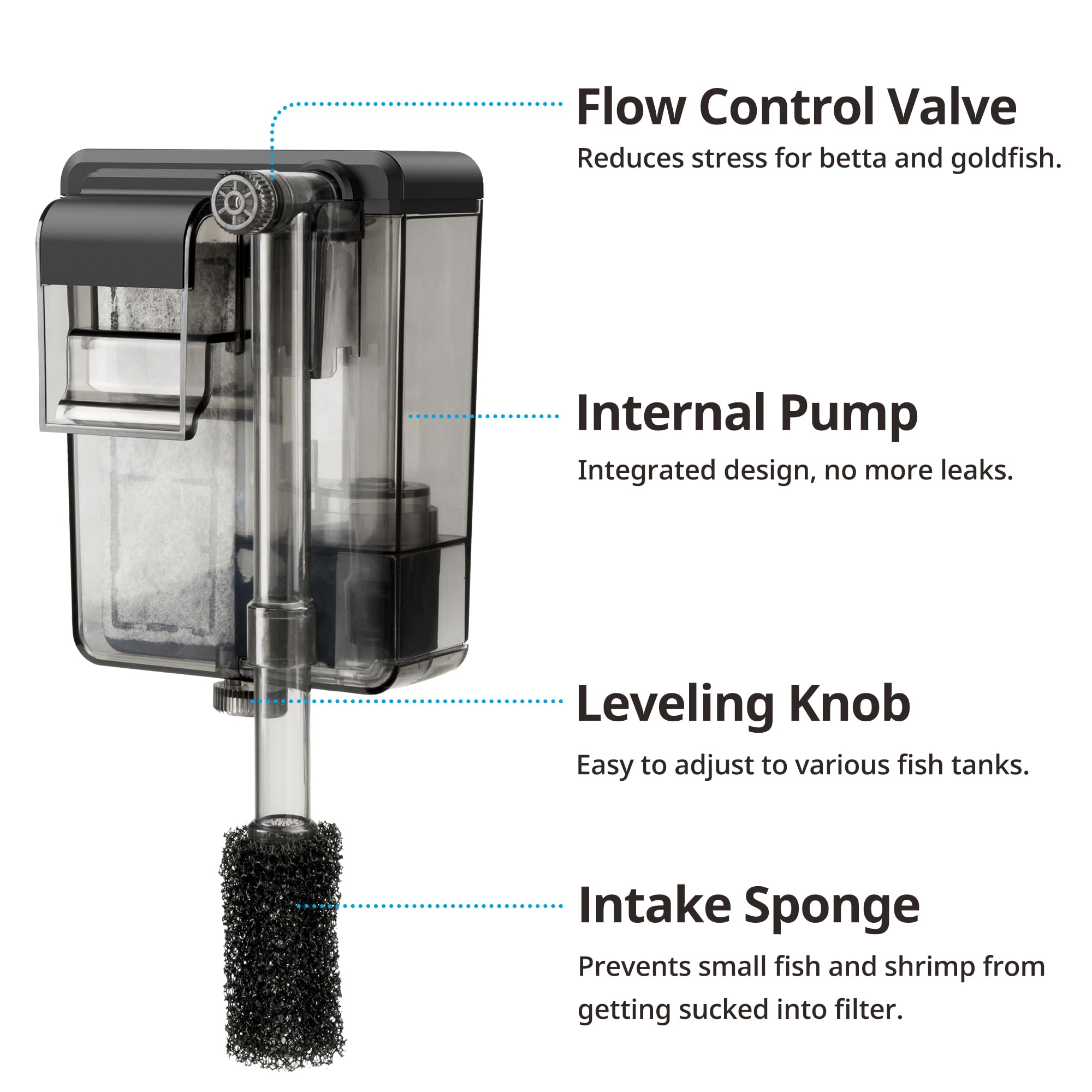 NICREW Slim Aquarium Filter installation steps captured for easy setup and quick start.