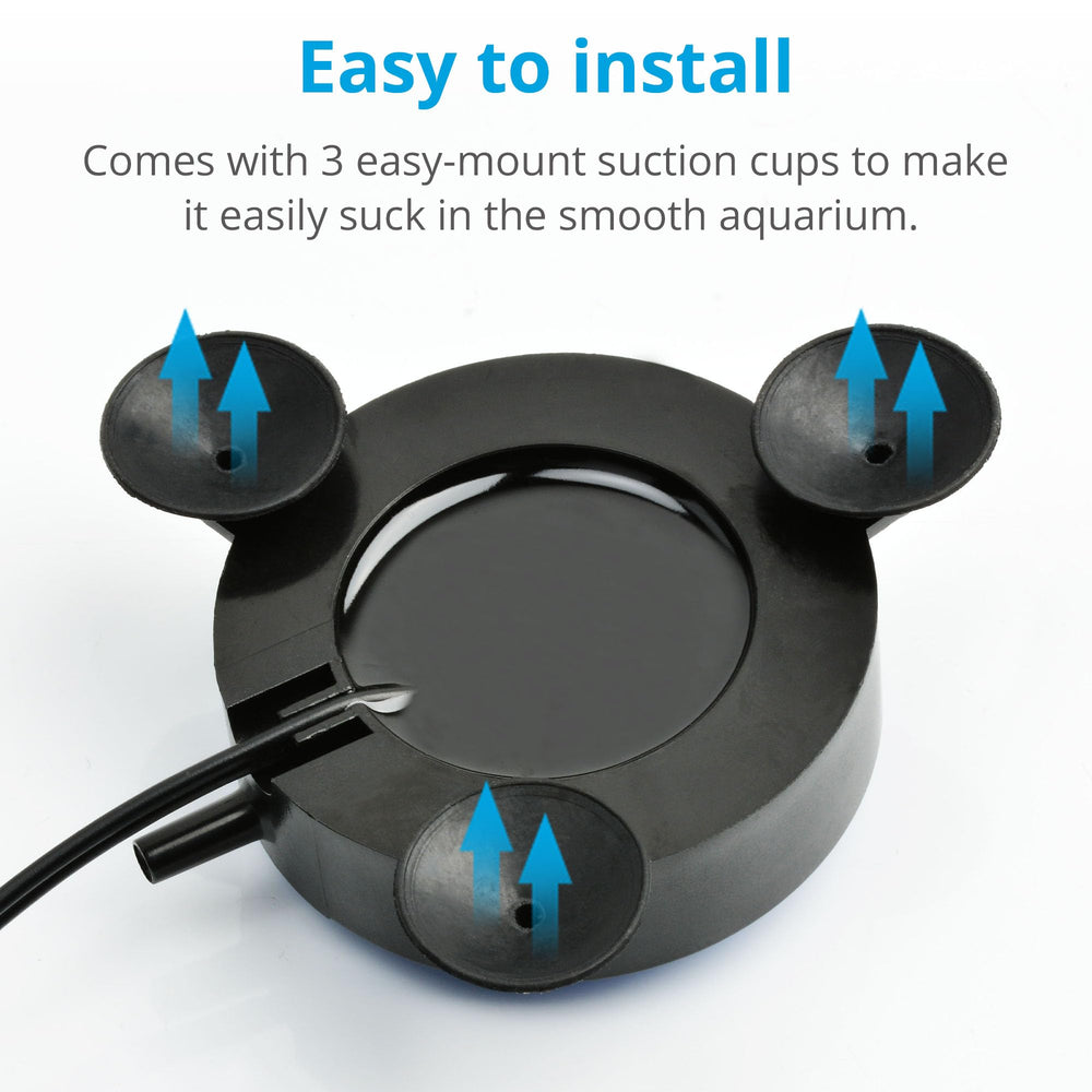 NICREW Volcano Ornament setup with tubing and power adapter for easy installation.