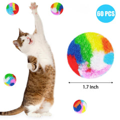 Nicunom cat pom pom ball soft plush texture inviting gentle batting and cuddly play.