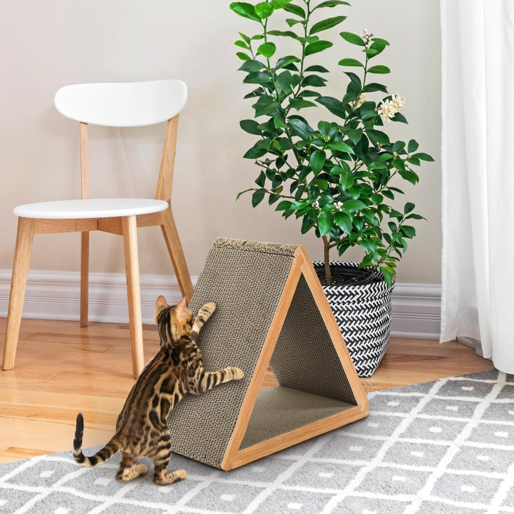 Nicunom-scratch-board-bed-hiding-point demonstrates extra comfort as a resting spot.