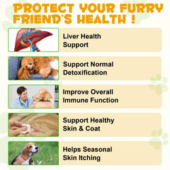 NIFEISHI Allergy Relief Drops for Dogs in a bowl ready to mix for seasonal relief