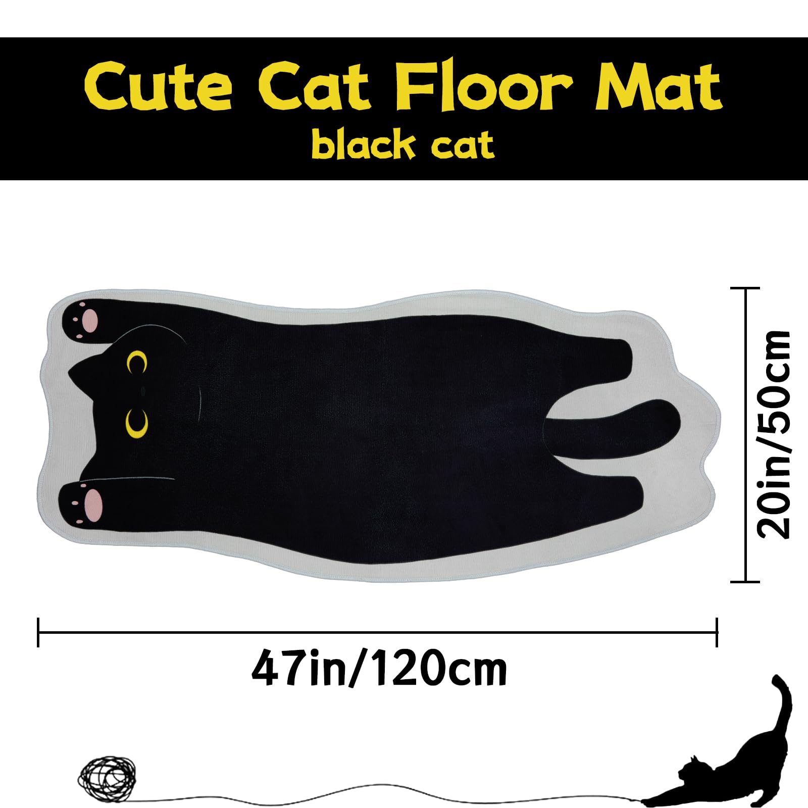 NIGOWAYS Cat Mat non-slip-backing helps prevent slips on smooth floors.