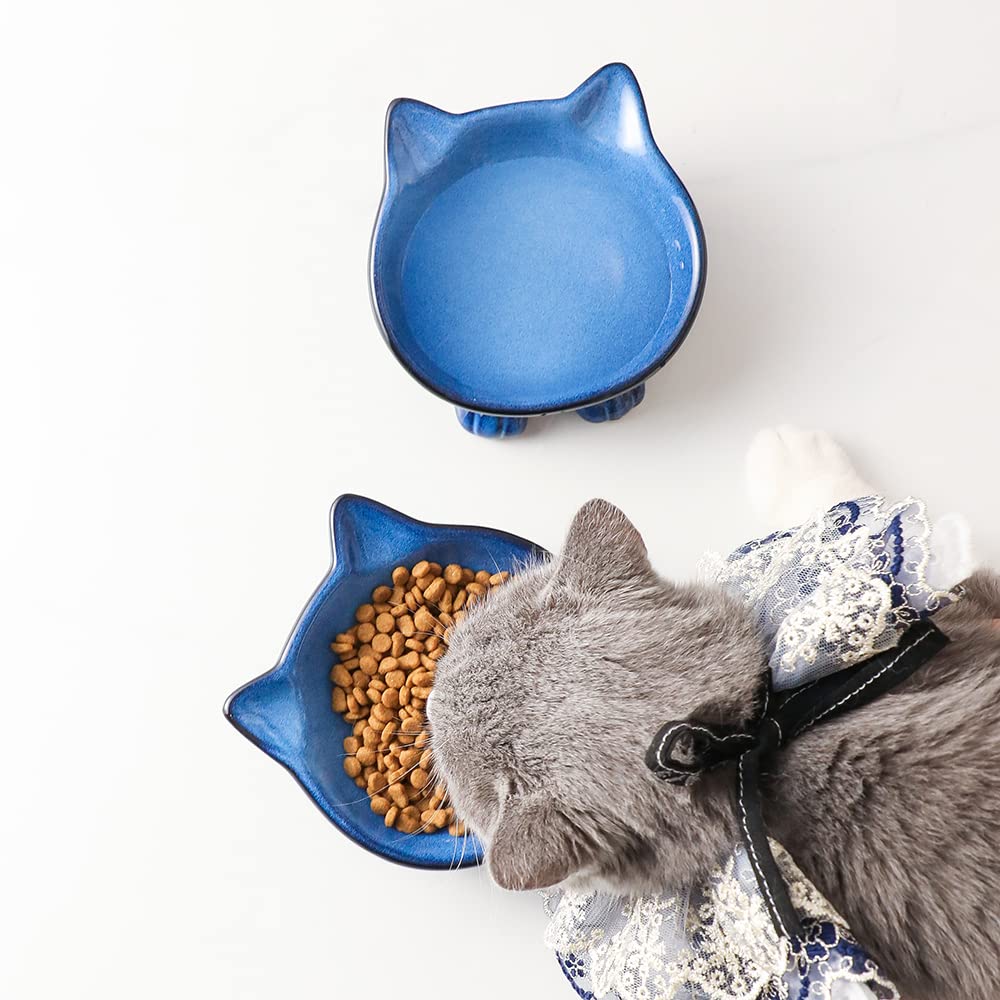 Nihow Ceramic Basic Cat Bowl cat-friendly design supports comfortable dining.