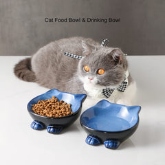 Nihow Ceramic Basic Cat Bowl dishwasher-safe for easy cleanup after meals.