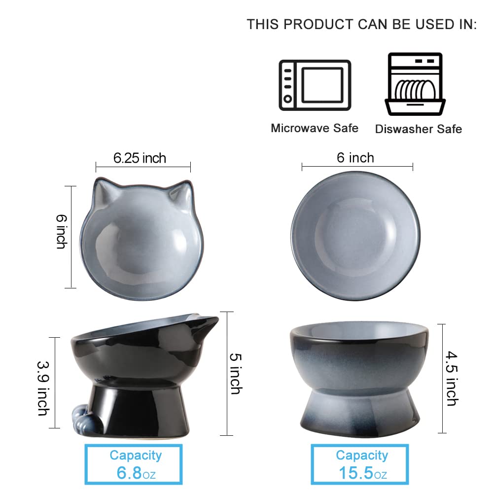 Nihow elevated bowl set front view demonstrating stable, spill-resistant feeding for pets.