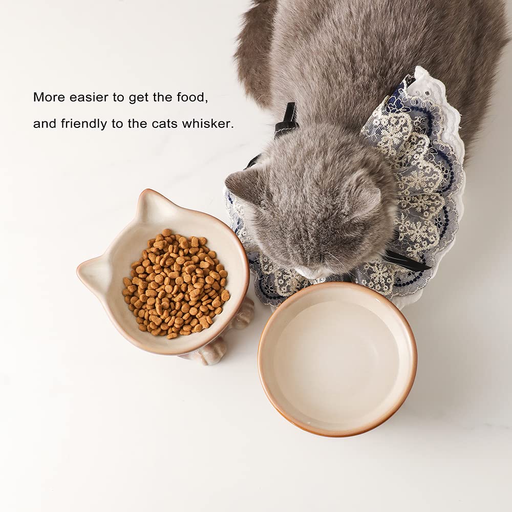 Nihow elevated cat bowl modern-design aesthetic complements home decor.