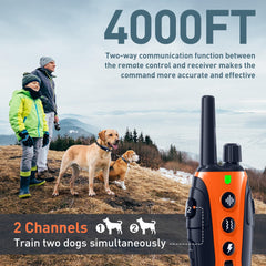 Nikketta dog shock collar 4000ft range supports recall over long distances