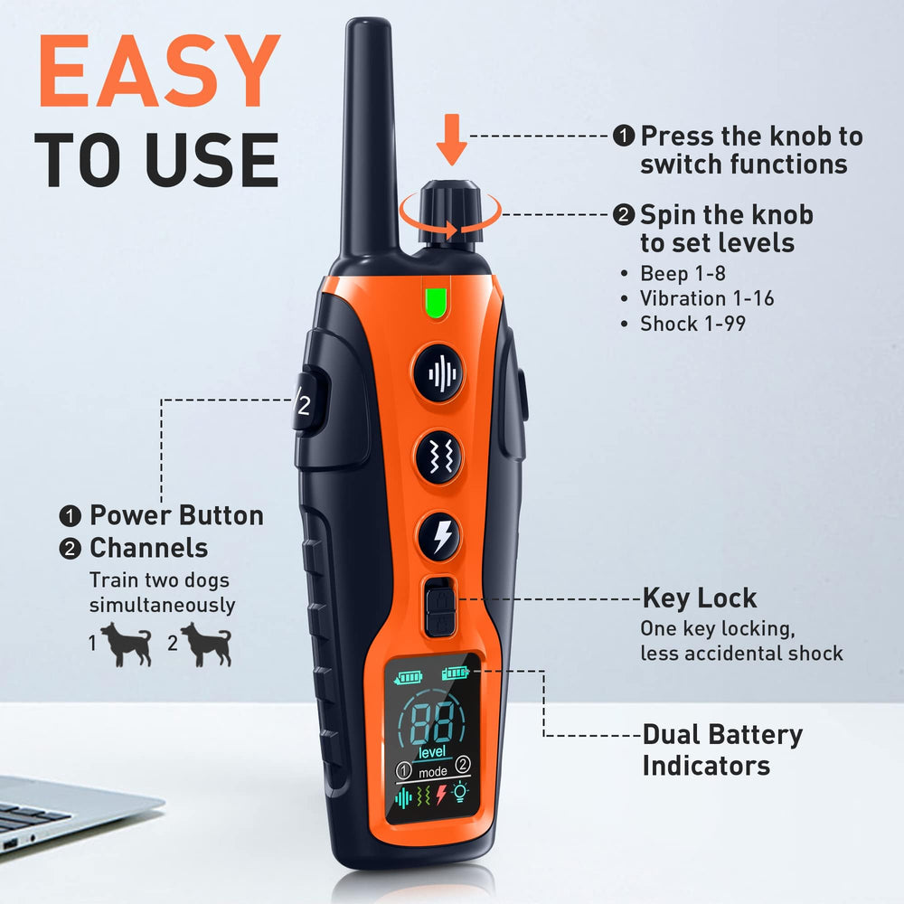 Nikketta dog shock collar beep-vibration-shock modes offer versatile correction options
