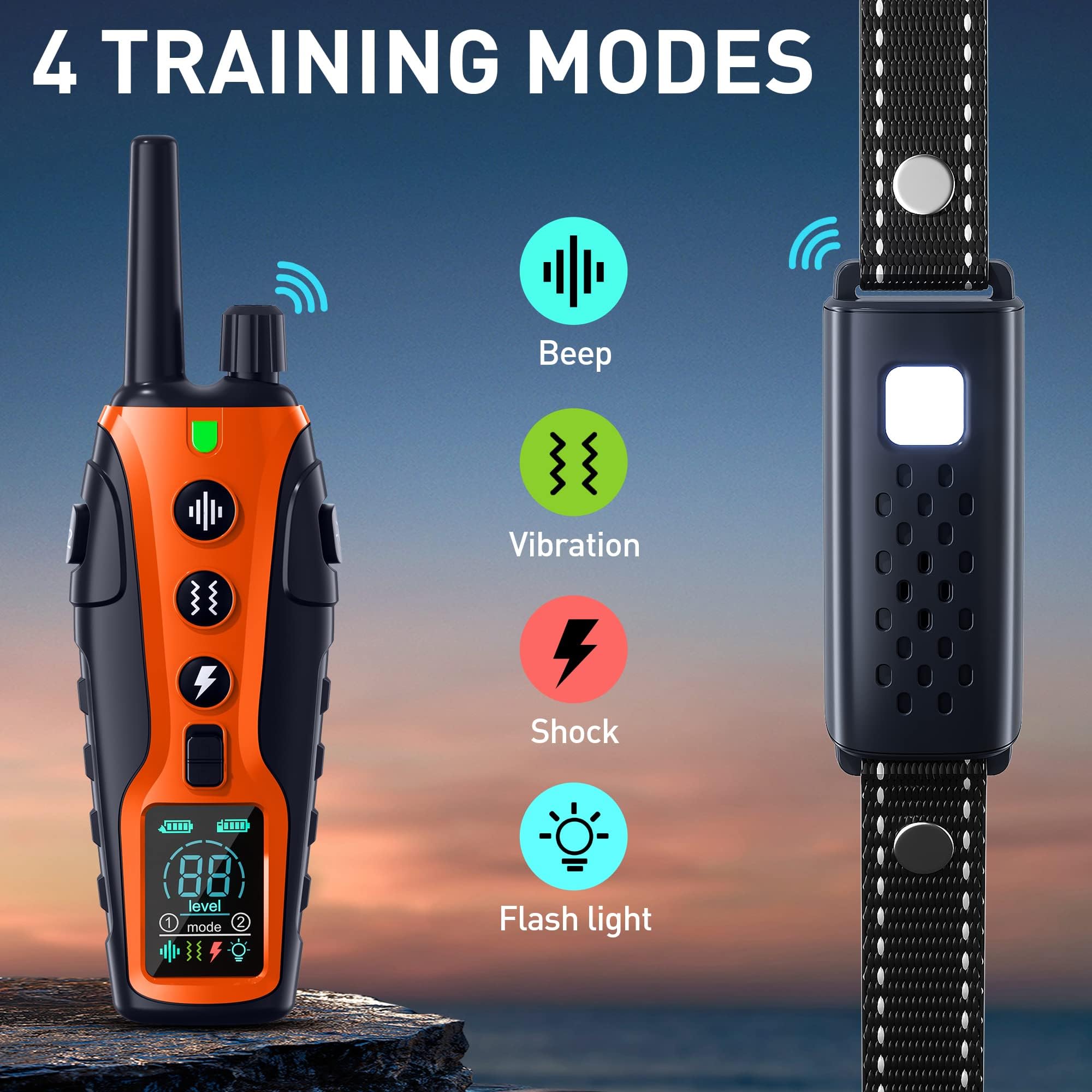 Nikketta dog shock collar night-walk visibility helps you spot your dog from afar