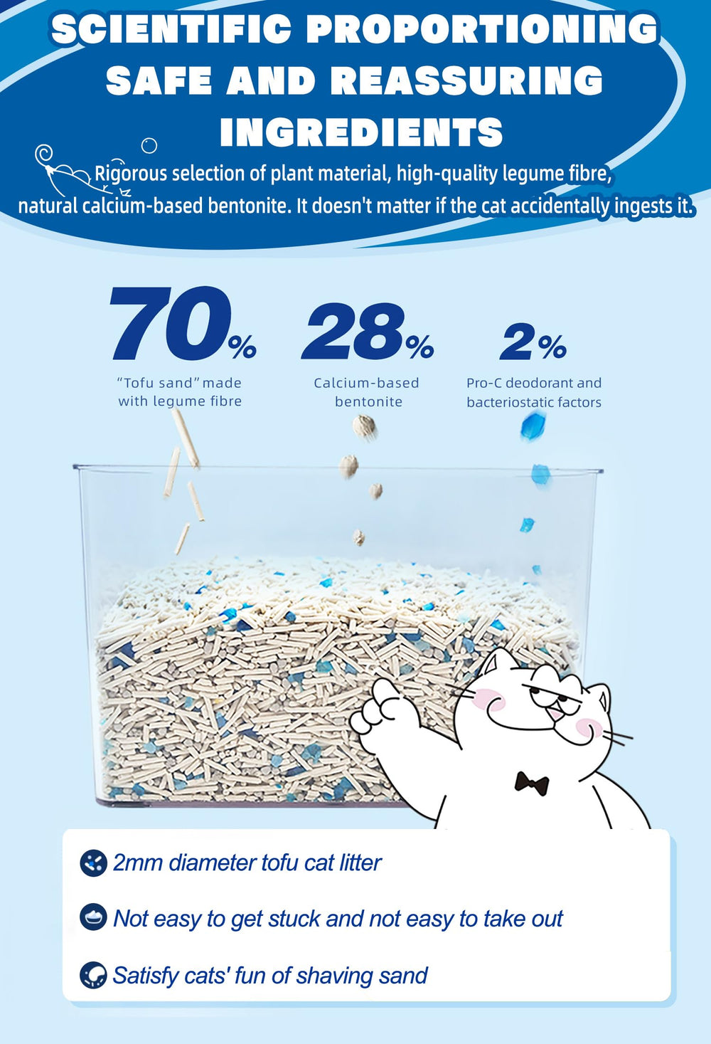 NIKORO Tofu Cat Litter is dust-free and odor-free for a calm experience