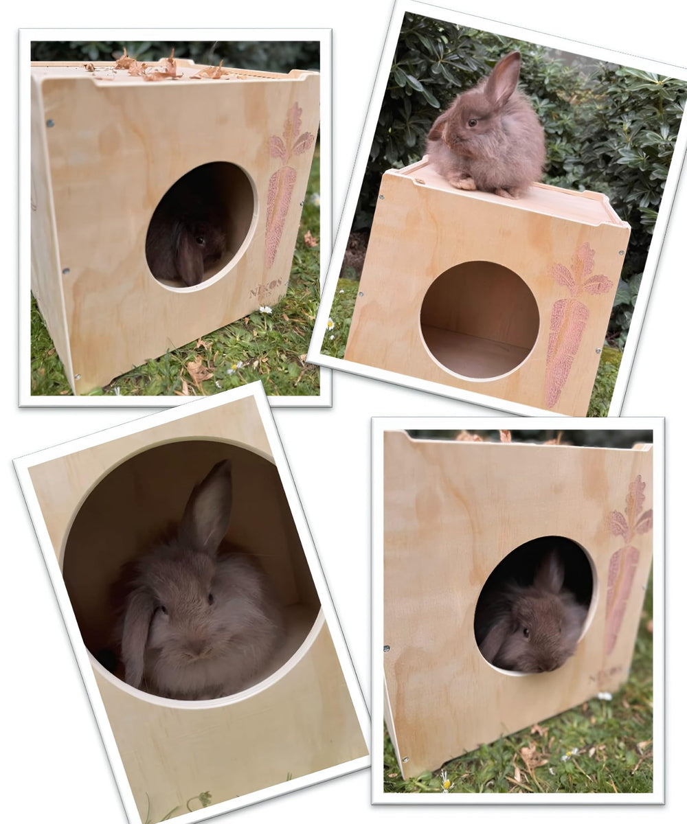NIKOS PETS small animal enclosure image emphasizes durable, insulation-friendly design.