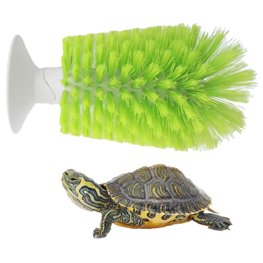 Nilioerup turtle-scrub-brush suction-base cleans tank glass easily
