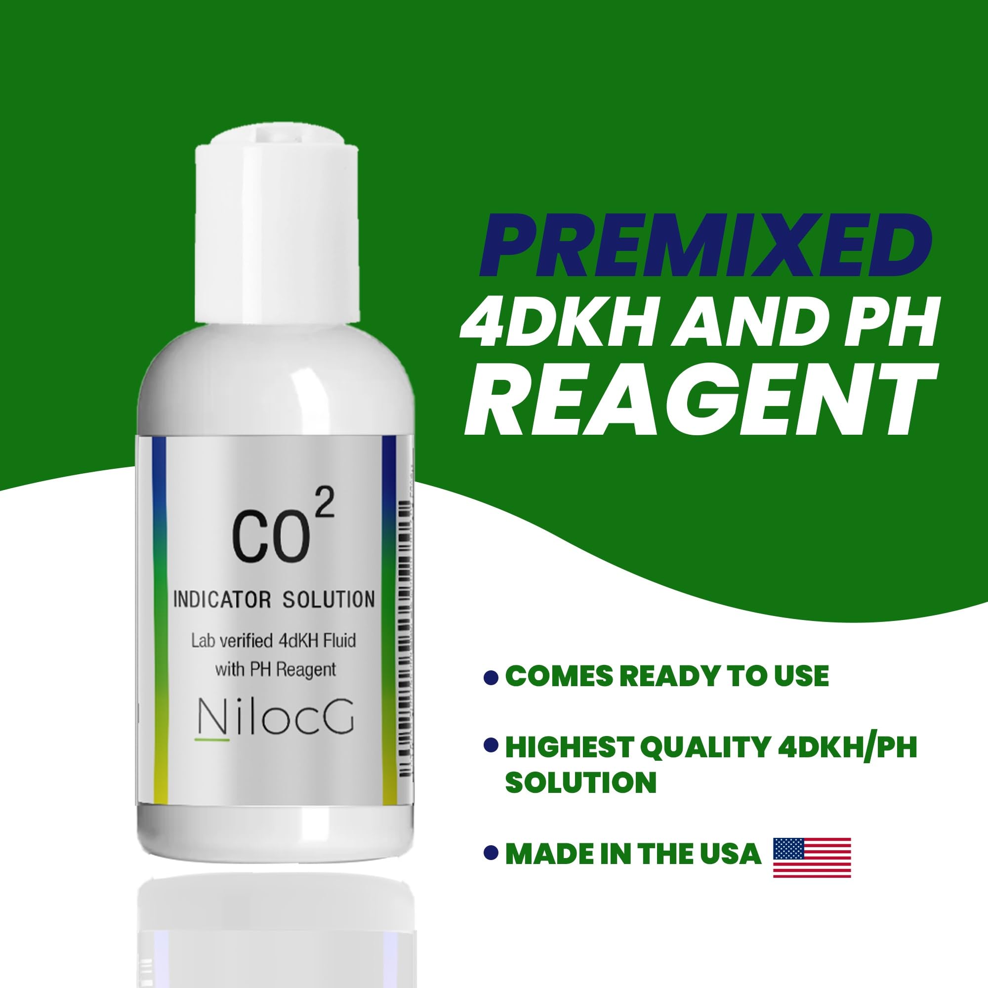 NilocG Aquatics 4dkh/pH reagent bottle provides stable indicator solution.