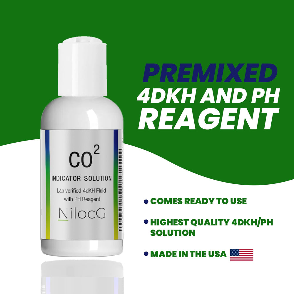 NilocG Aquatics 4dkh/pH reagent bottle provides stable indicator solution.